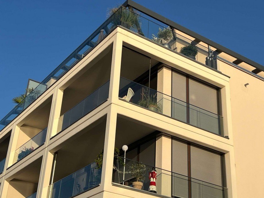 Blick auf Balkon der Wohnung Etagenwohnung Bingen