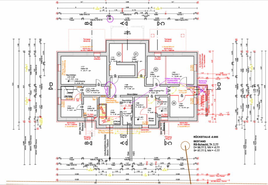 Plan KG Wohnungen Wiesbaden-Kastel Maisonettewohnung Wiesbaden