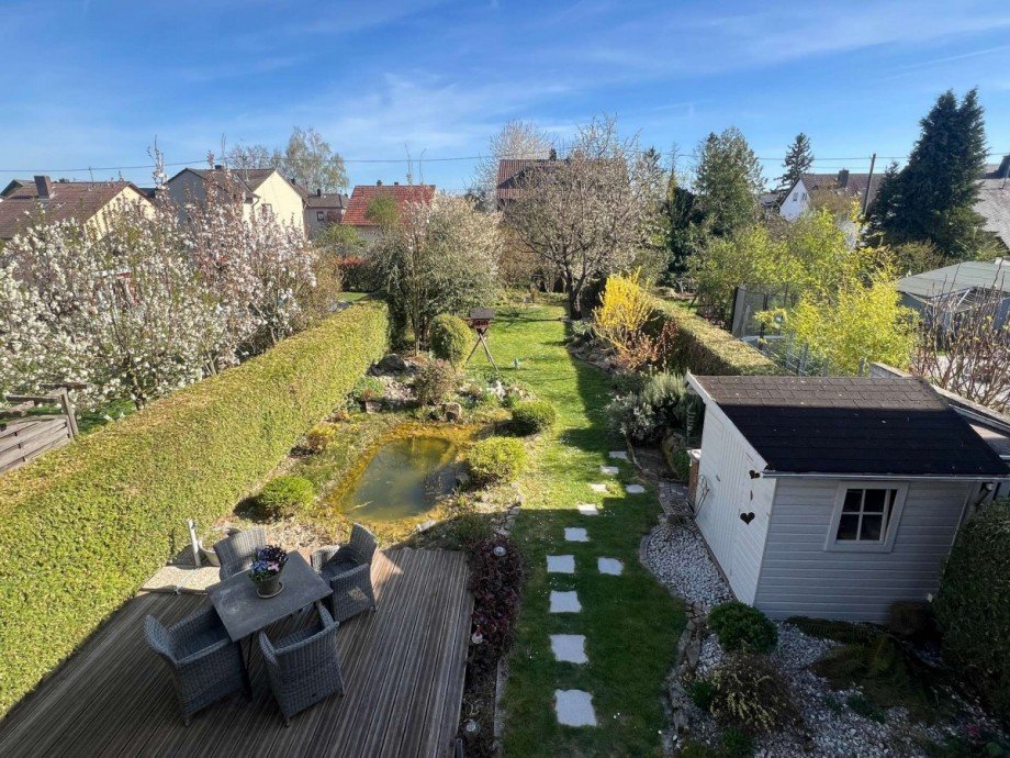 Gartenansicht von Haus 2 Renditeobjekt H�ffelsheim