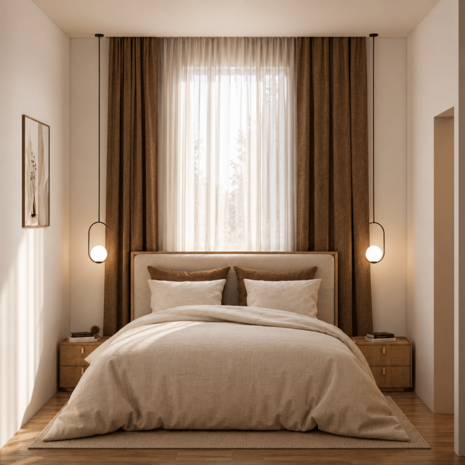 Schlafzimmer KI modifiziert Maisonettewohnung Wiesbaden