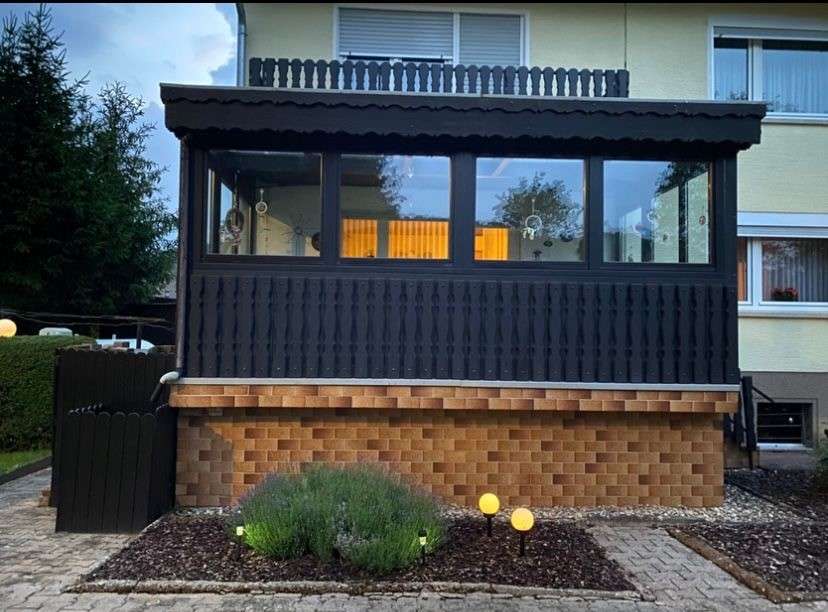 Au�enansicht Wintergarten Zweifamilienhaus Boos