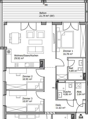 Grundriss Wohnung Etagenwohnung Bingen