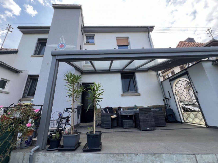 �berdachte Terrasse Haus Staudernheim