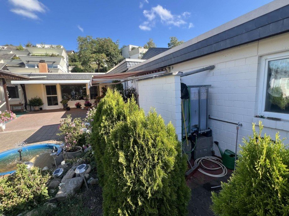R�ckansicht mit Anbau Bungalow Bad Sobernheim