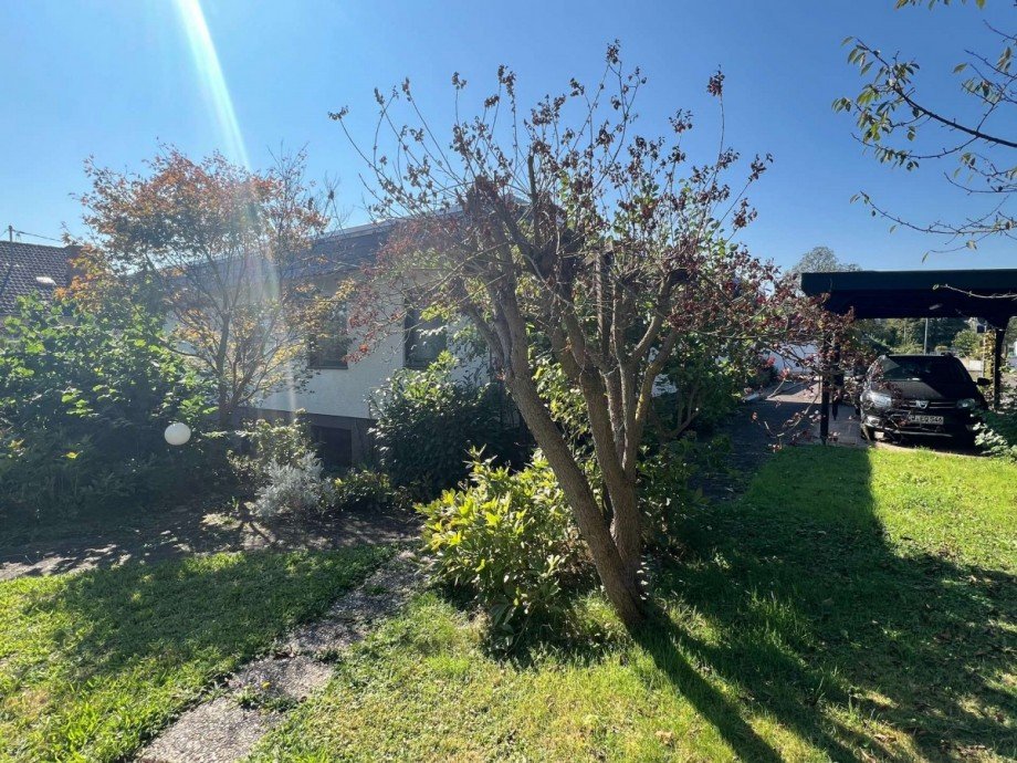 Seitenansicht Haus zum Garten mit Carport Haus Bad Sobernheim