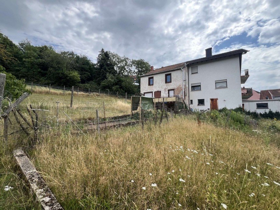 R�ckansicht H�user mit Grundst�ck Zweifamilienhaus Aschbach