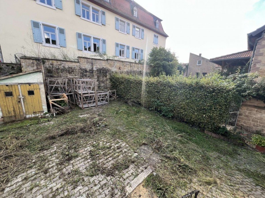 Ansicht Grundst�ck hinterm Haus Zweifamilienhaus Obermoschel