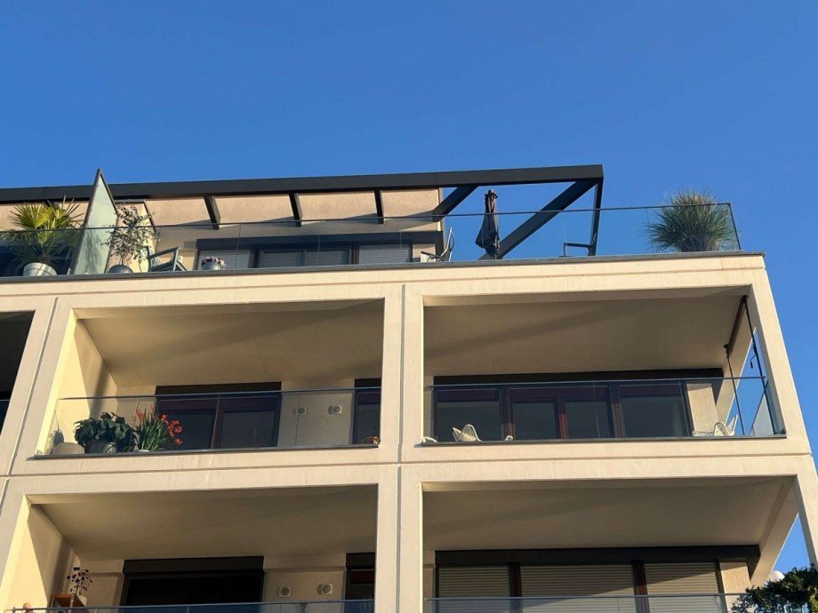 Blick auf Balkon der Wohnung Etagenwohnung Bingen