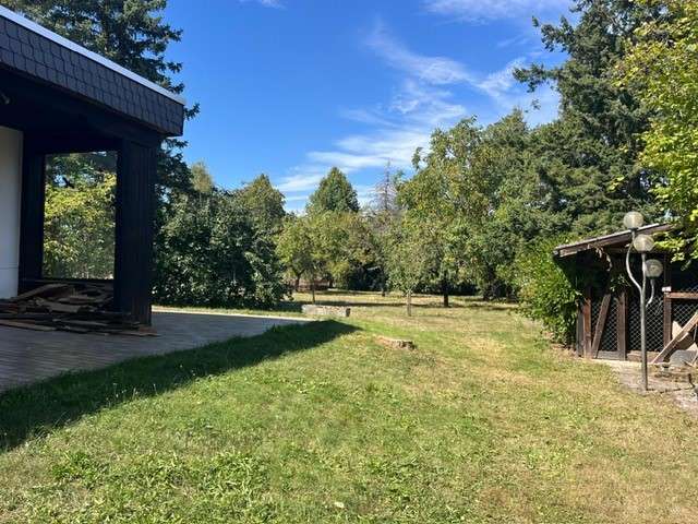 Blick Garten und Gartenhaus Einfamilienhaus Bad Sobernheim