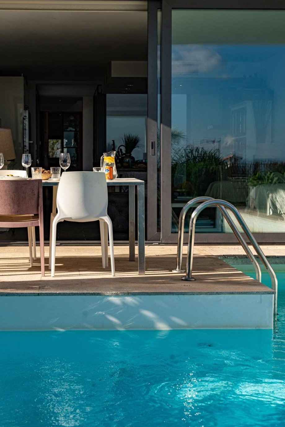 Poolbereich Ferienhaus Alcanada / Mallorca