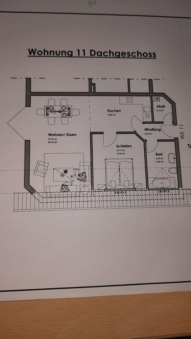 Grundriss Dachgeschosswohnung Hackenheim