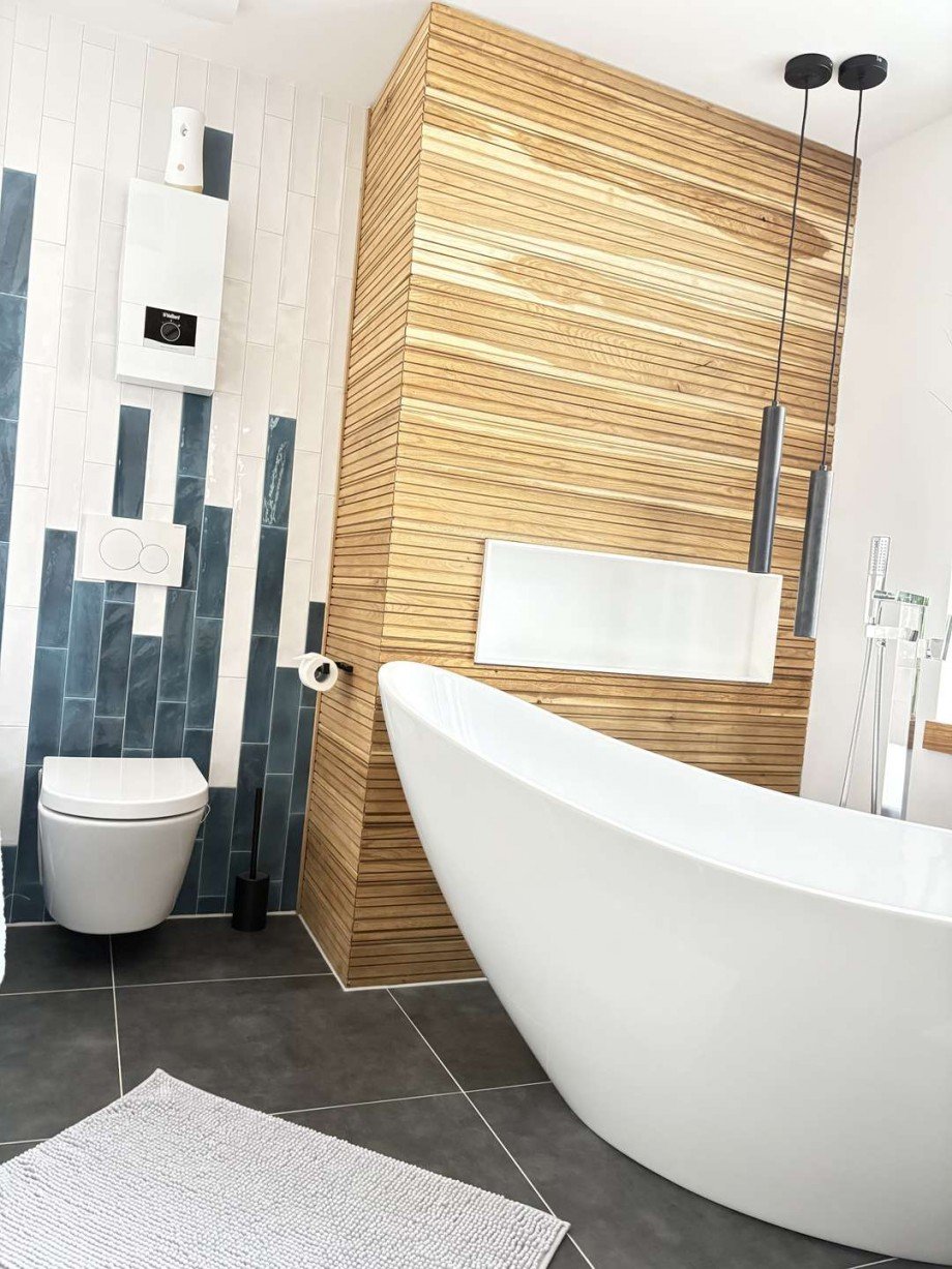 Badezimmer Erdgeschosswohnung Nu�baum
