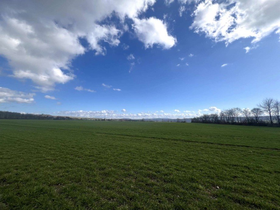 Weiterblick von Terrasse und Balkon Doppelhaush�lfte Monzingen
