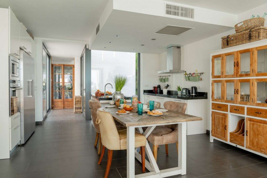 K�che mit Esstisch Ferienhaus Alcanada / Mallorca