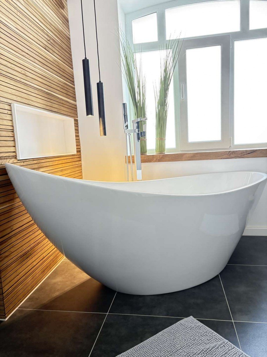 Badezimmer Erdgeschosswohnung Nu�baum